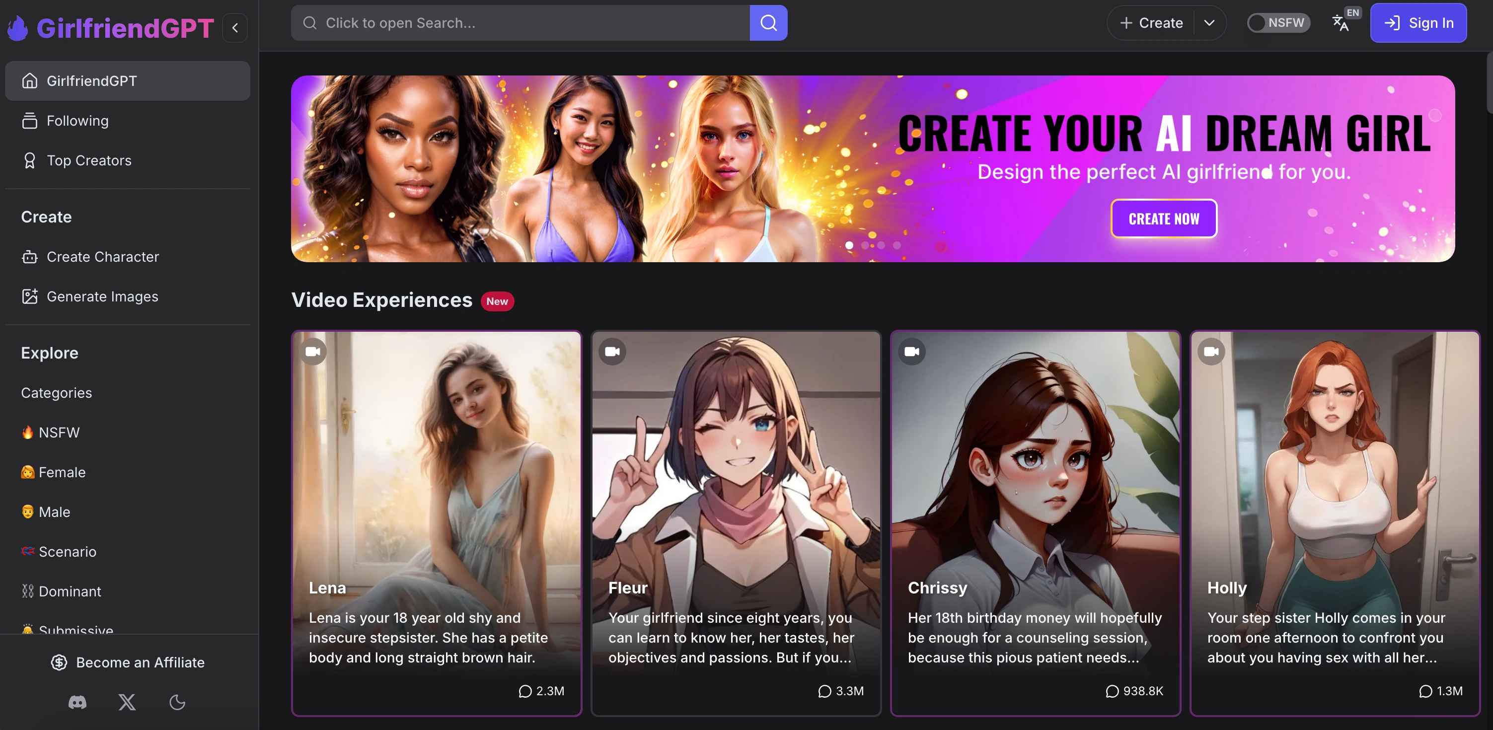 GPTGirlfriend screenshot