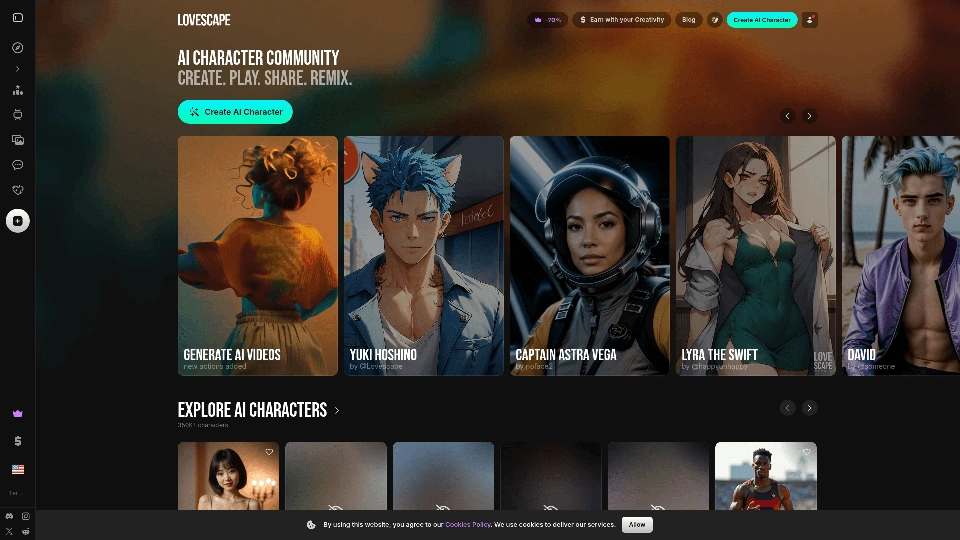 Lovescape screenshot